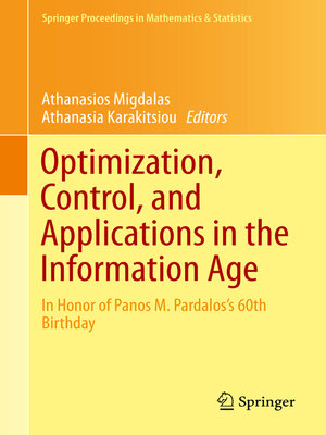 cover image of Optimization, Control, and Applications in the Information Age